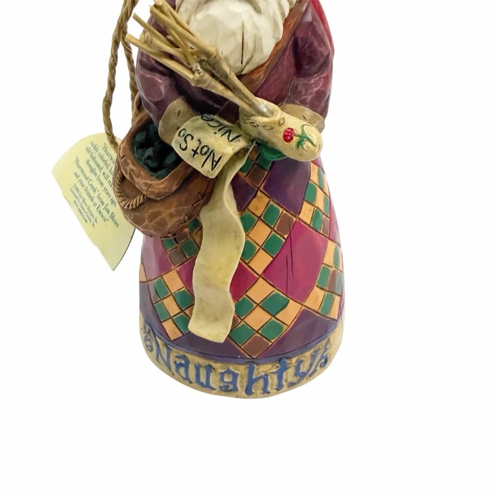 Jim Shore | Naughty or Nice Santa Ornament Double Sided